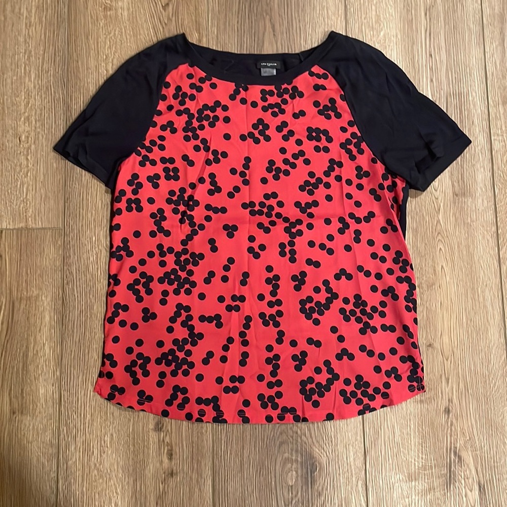 Ann Taylor Polka Dot Blouse Women's Size Small